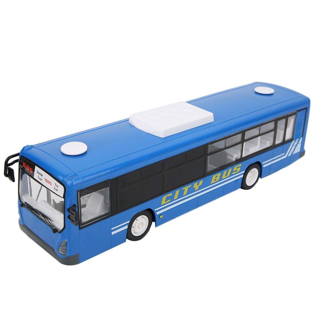 Bus télécommandé, Jouet RC 2,4 GHz avec lumière et son, Voiture modèle pour enfants garçons filles cadeau anniversaire intérieur extérieur