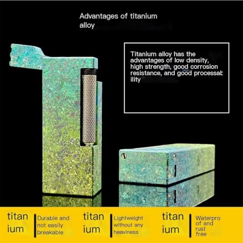 Encendedor de queroseno retro estrecho de aleación de titanio miniatura 4