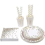 ★ Schönes Zubehör für große Veranstaltungen: Das roségoldene geschirrset eignet sich für geburtstagsfeiern, hochzeiten, babypartys, jubiläen, grills und picknicks und ist sowohl für den innen- als auch für den außenbereich geeignet.