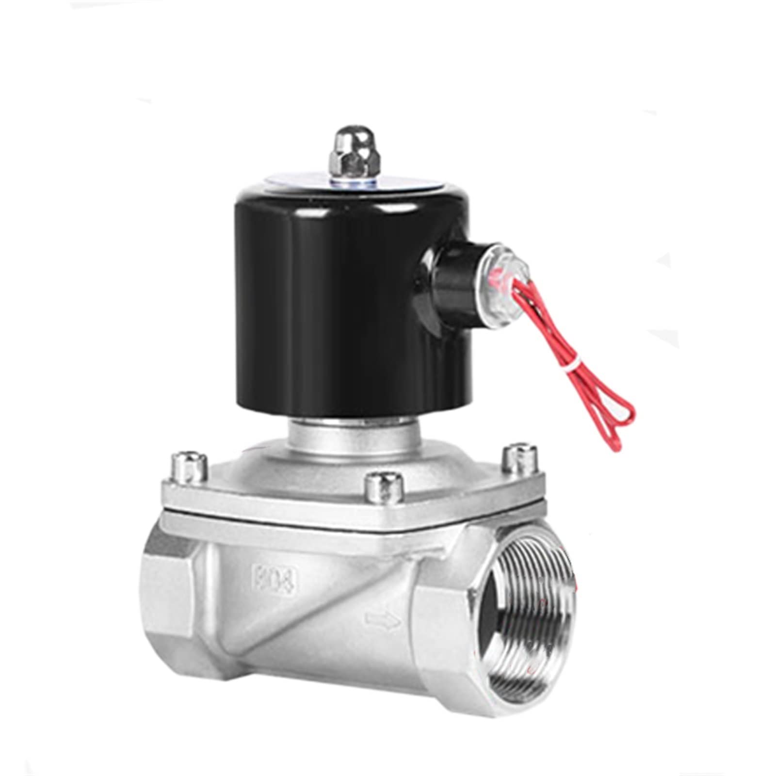 IEUMJNAT DN08 DN10 DN15 DN20 DN25 DN32 DN40 DN50 Normally Closed Stainless Steel Solenoid Valve 220VAC 12VDC 24VDC(220vac-normally Closed,DN10)