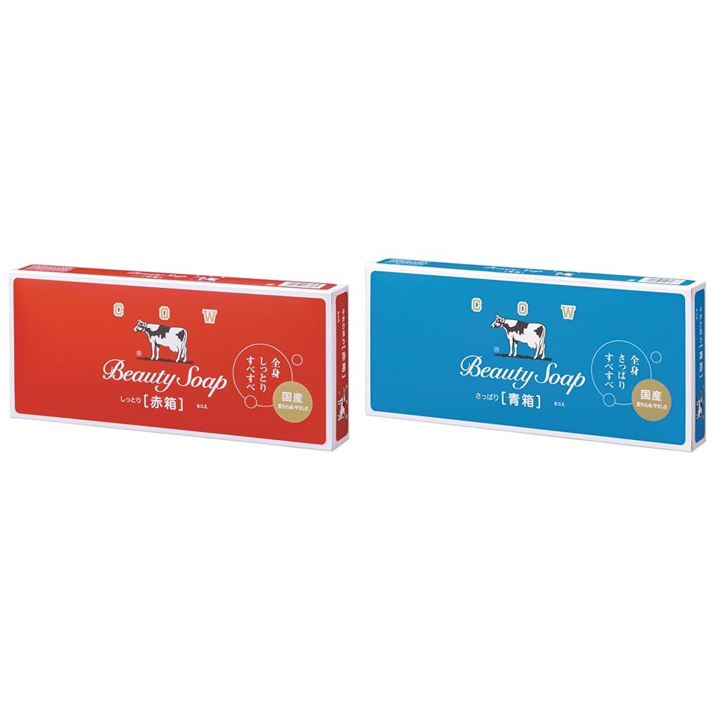 【41%OFF】【730円】 牛乳石鹸 カウブランド 赤箱 90g×6個 + 青箱 85g×6個