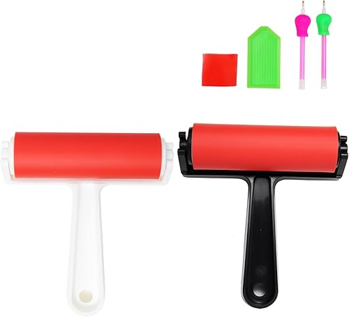 Pinzas para bolígrafo de pintura de diamante, 2 rodillos de pintura de diamante, accesorios de prensado ideales para completar el taladro completo