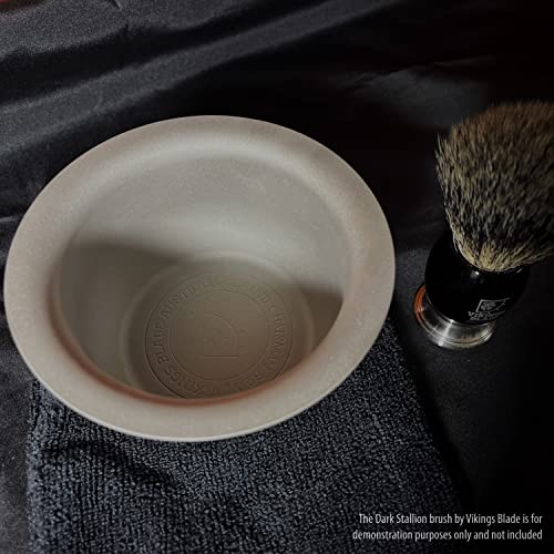 Image of Vikings Blade Luxury Shaving Soap Bowl, Sandblasted Steel for Fast, Thick Lather, Unbreakable, Tactile Texture, Great for Most Pucks & Soaps (GRAND Chairman, 3.55 inch Diameter)