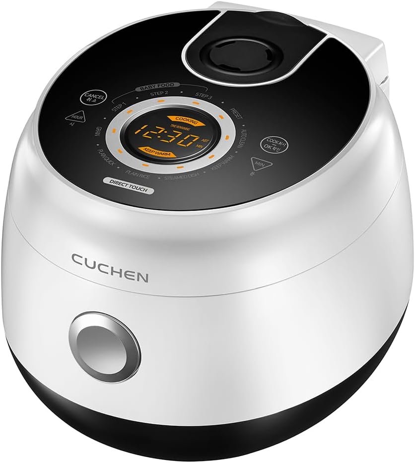 CJE-CD0610US | Micom Rice Cooker 6 Cup (Uncooked), 12 Cup (Cooked) | Warmer | 6 Person, 1.4Quarts | Auto Steam Clean | Direct Touch control | Nonstick Inner Pot | Baby Food Menu | Inner Pot | White