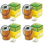 For R107 W108 W114 W116 W123 Set of 4 Engine Oil Filters Kit