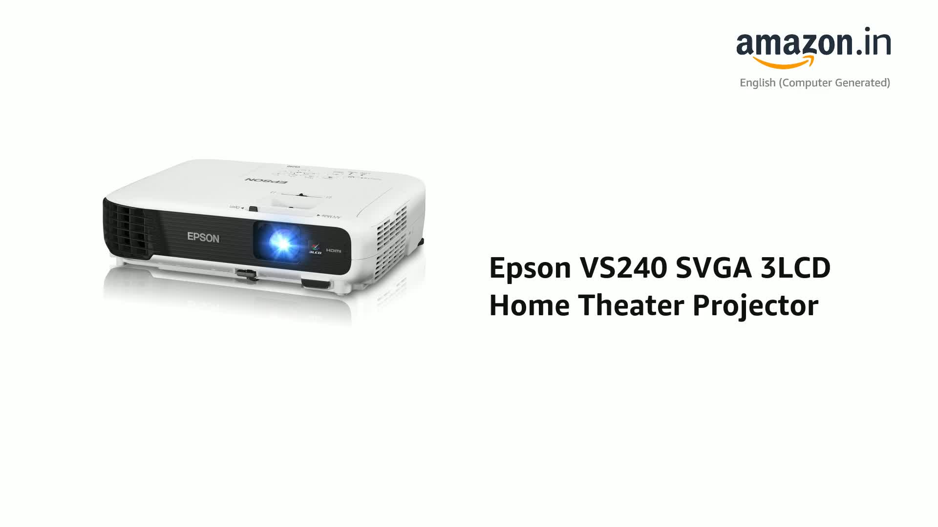Epson VS240 SVGA 3LCD Home Theater Projector : Amazon.in: Electronics