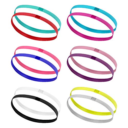  Hileyu 12 Pièces Bandeaux de Sport Antidérapan...