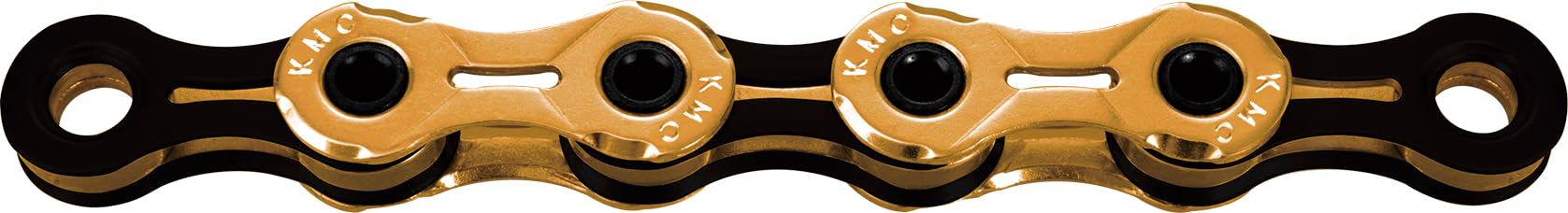 KMC X11SL Waxed 11 Speed Chain, Ti-N Gold/Black, 118 Link