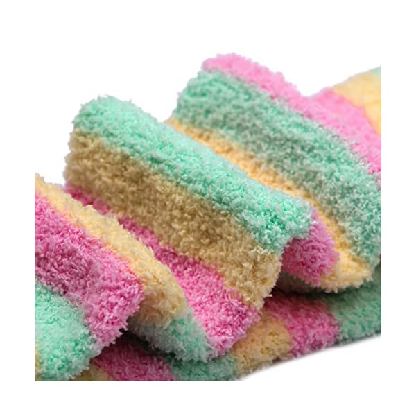 Littleforbig-Oberschenkelhohe-Socken-aus-Fleece-gestreift-2-Paar Littleforbig Oberschenkelhohe Socken aus Fleece, gestreift, 2 Paar