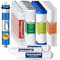 iSpring F28K200 Upgraded 200 GPD 3-Year Replacement Filter Pack for RCC2AK 6-Stage Reverse Osmosis System with Alkaline Mineral Filter, 28-Piece