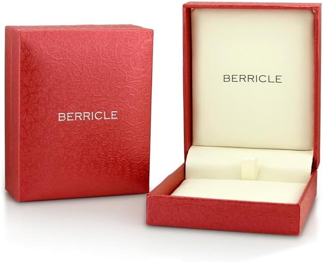 BERRICLE Sterling Silver Pendant Necklace for Women, Cubic Zirconia CZ - Cushion, Pear, Princess, Round Cut - Art Deco Halo Styles - Image 5