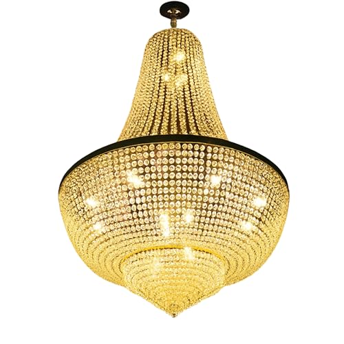 Wedding Event & Decor Luxury Crystal Chandelier for Living Room, Dining Hall & Hotels | Premium Royal Design Ceiling Light with Long-Lasting Shine