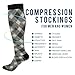 GuoChe Fashion Cute Socks for Men And Women Knee High Comprion Socks Support for Sport Running Hiking Fitn Casual at Home Argyle Plaid Dimgray