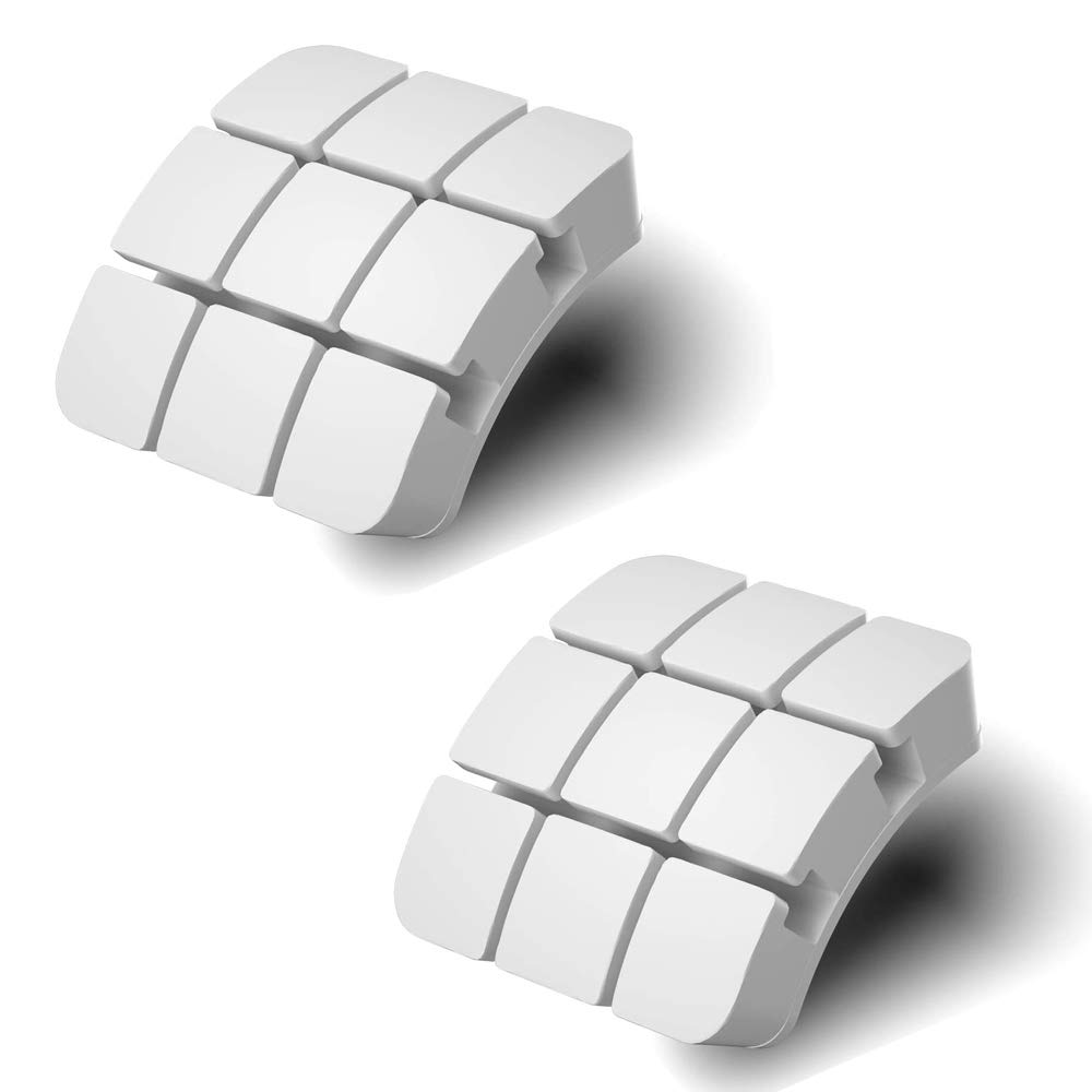 Teeyee Cable Clips Organizer [2-Pack] # Shape Cable Management Cord Holder Silicone Self Adhesive for Charging Cable, Power Cord, USB Cable, TV Cable, Mouse Cable, Home and Office (Grey)