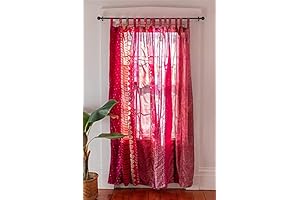 RAJBHOOMI HANDICRAFTS Boho Sheer Tapestry Curtains | Patchwork Window Treatment