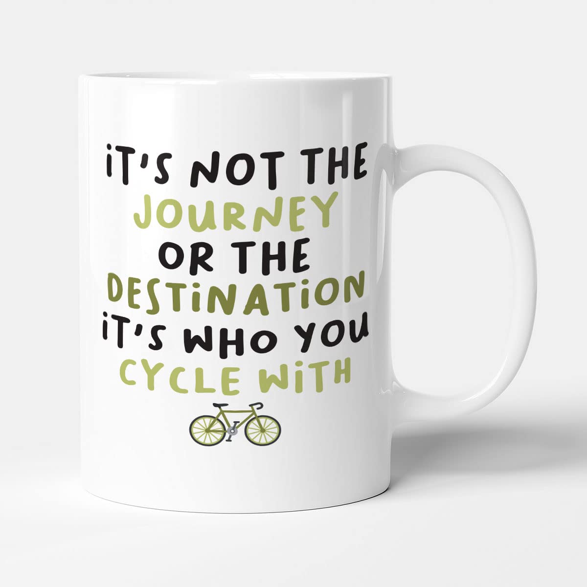 Victorian Printing Co - It's Who You Cycle with - Cycling Gift Mug, Ceramic, 11fl.oz.