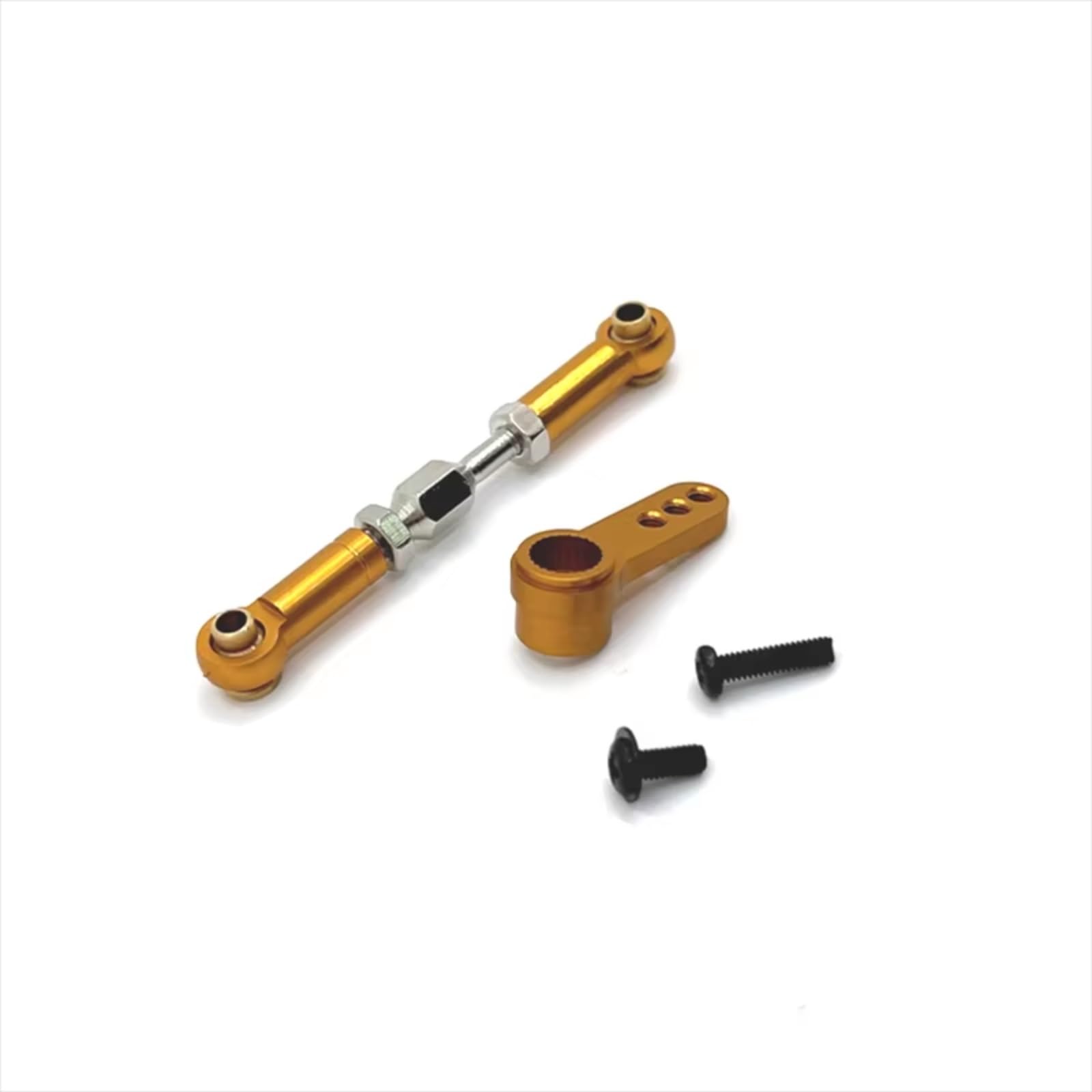 Rc Special Connecting Rod for MeiJiaXin for MJX 16207 16208 16209 16210 H16 1/16 Metal Steering Rod Steering Arm RC Car Parts and Accessories Upgrades Replacement Use(Yellow)
