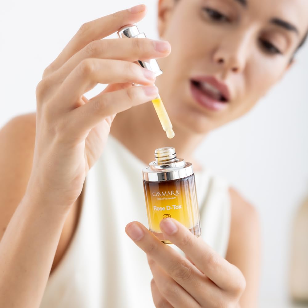 CASMARA - Serum do twarzy przeciwstarzeniowe, superkoncentrat Rose D-Tox, Detoksyfikujący, Odżywiający, Kobiecy krem nawilżający do twarzy, kwas hialuronowy, przeciwutleniacz, odmładzający, świecąca