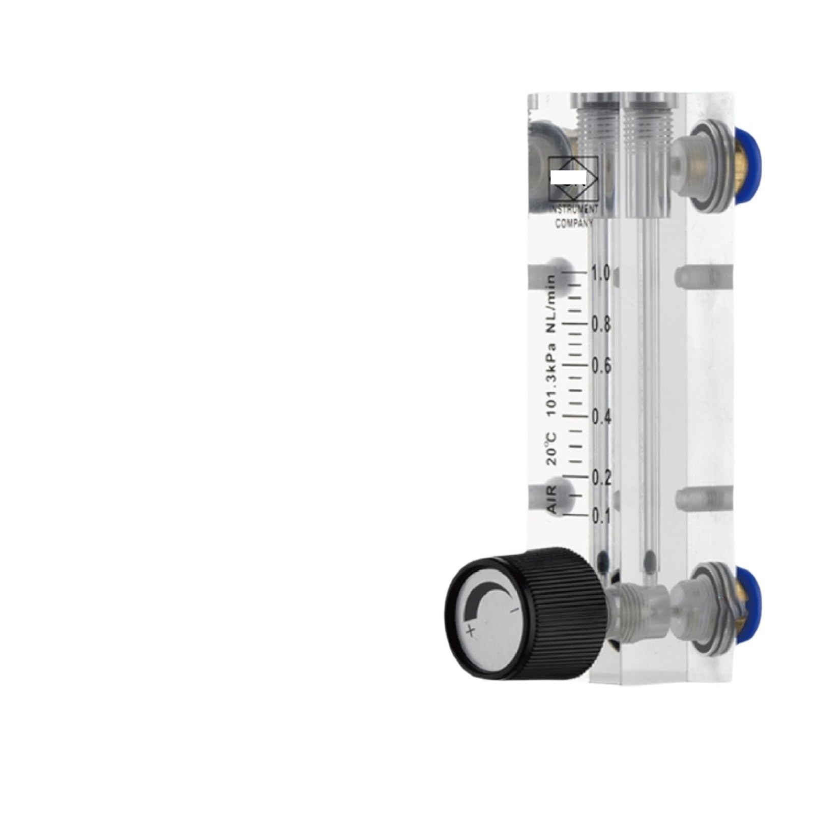 Medidor de flujo acrílico, 1 pieza LZM-4T, tubo, montaje en panel, rotámetro área variable, medidor gas bajo caudal (gas 1-5 LPM-6 mm)(Gas 1 12LPM 6mm)