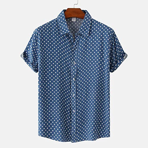 Chemise de plage à manches courtes en coton respirant et séchage rapide pour homme