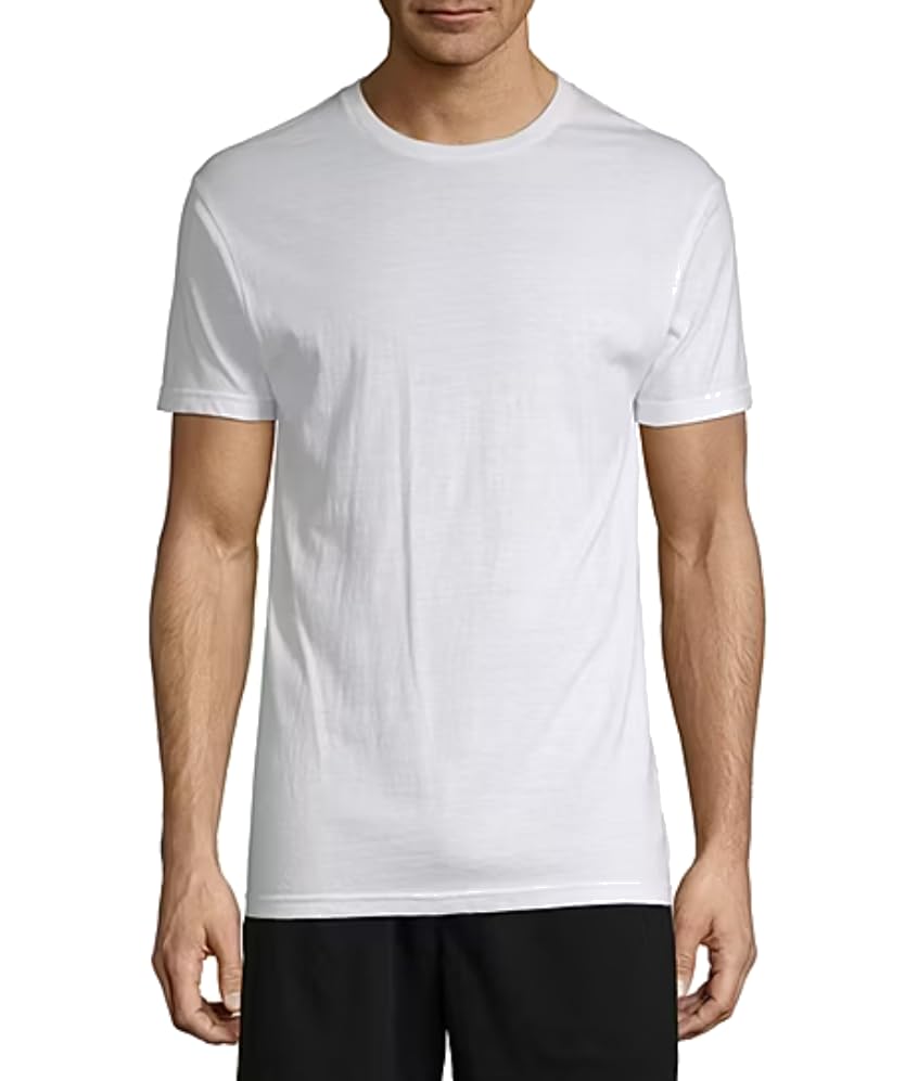 Stafford Crew Neck White Shirts (Pack of 4) Blended Cotton (XX-Large)