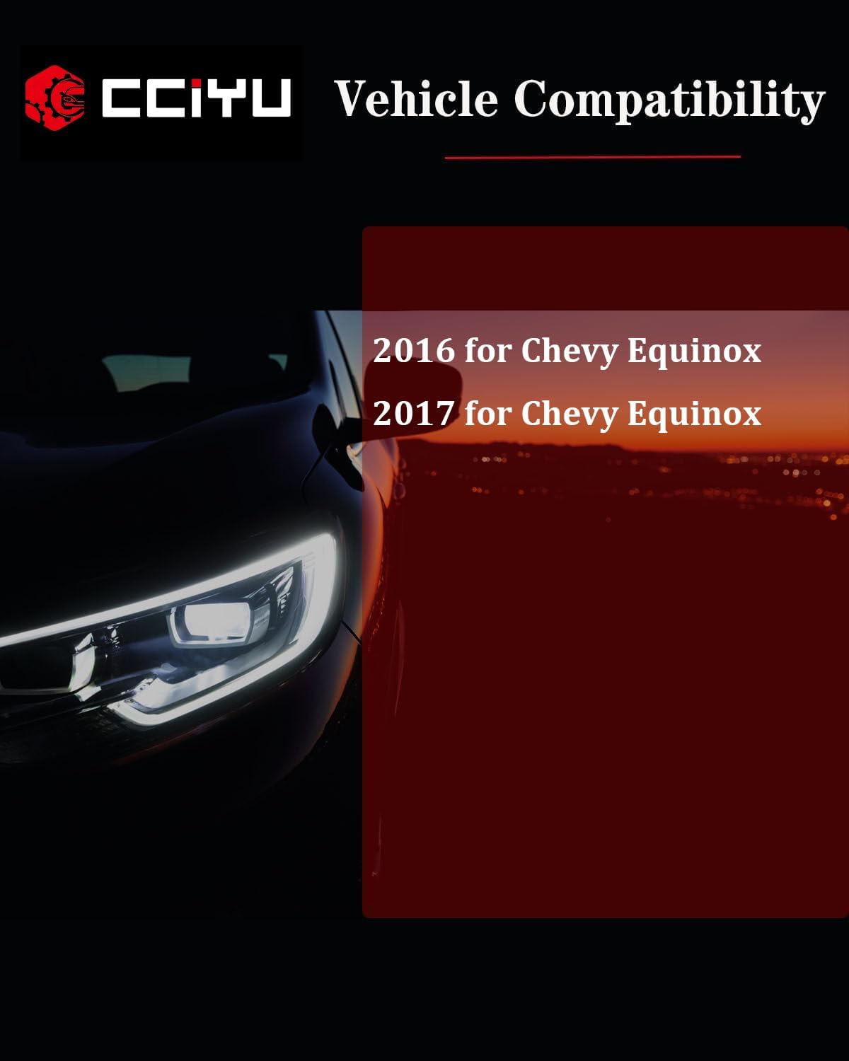cciyu Taillight Assembly Replacement for 2016-2017 For Chevy Equinox Red Lens Passenger Side Tail Lights GM2801279 23399182