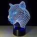 Produktbild Cartoon Leopard Animal 3D Schreibtisch Tischlampe 7 Farbe Nachtlicht Touch Lampe Kinder Kinder Familie Halloween Holiday School Geschenk-Touch