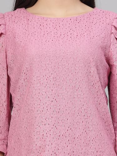 Image of Style Quotient Women self Design Maroon Cotton top