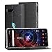 ASUS ROG Phone 2 Case, Foluu ASUS ROG Phone 2 Wallet Case Canvas Flip/Folio Soft TPU Cover Bumper Kickstand Ultra Slim Strong Magnetic Closure Cover for ASUS ROG Phone 2 (Black)