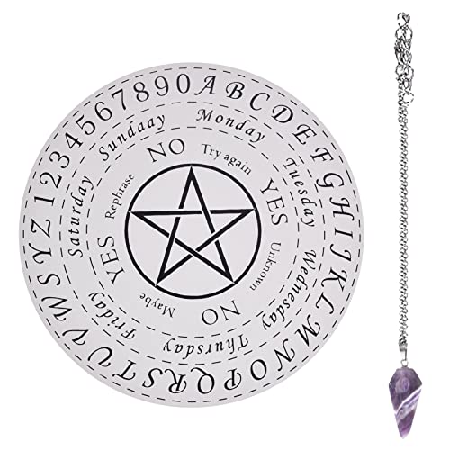 KUNMEI Energy Chakra Wobble - Placa de madera de adivinación (25 cm de diámetro, con descripciones de palabras, se puede utilizar para aprender adivinación, así como decoraciones para tu hogar Cover