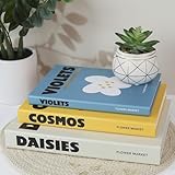 Beautiful Decorative Books Set of 3 - Preppy Room Decor Boxes Enhance Your Coffee Table, Bookshelf or Mantel Decor - Stylish Fake/Faux Books for Modern Home Decoration and Photo Storage
