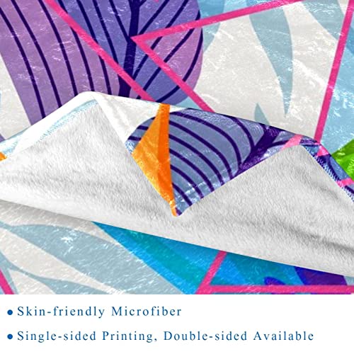 Couverture douce et légère en polaire microfibre jeté de canapé géométrique - 3