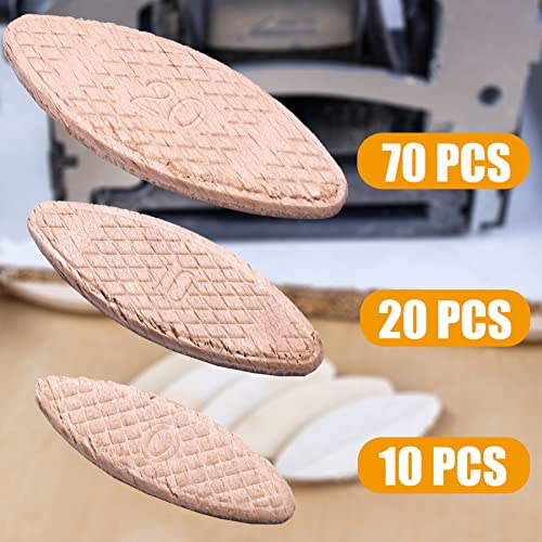 Rexbeti Wood Biscuit Plate Joiner Kit, 100-Piece Wood Biscuits Included #10#20#0 (Joining Biscuits) #TOP1