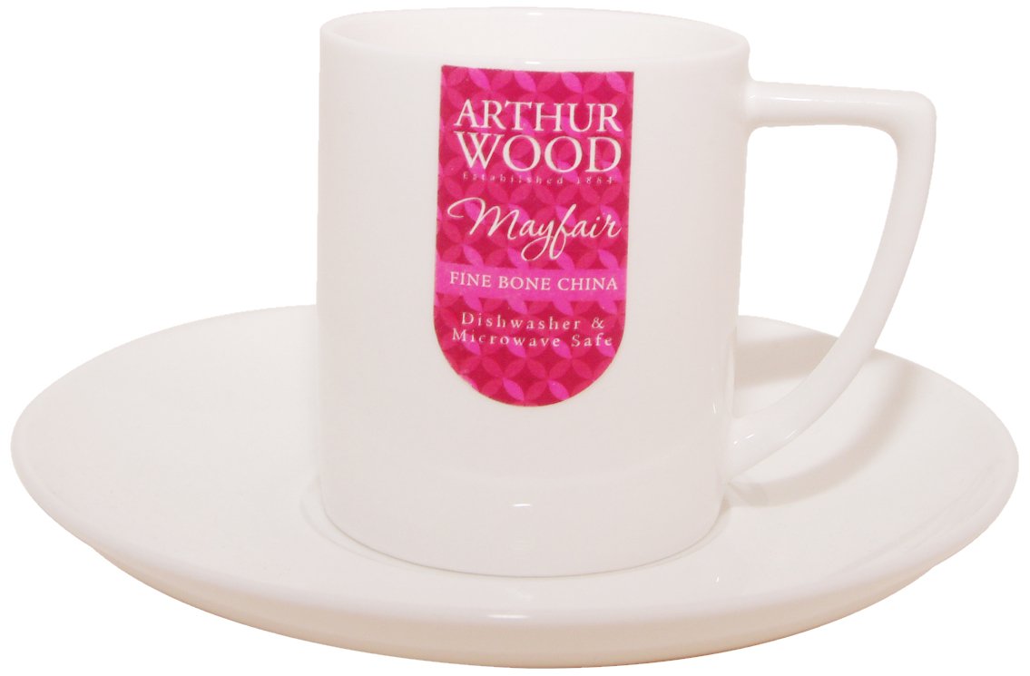 Mayfair Esspresso Cup and Saucer, White