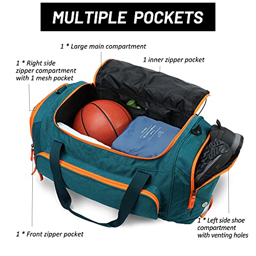 Mier Large Duffel Bag Men's Gym Bag With Shoe Compartment, 60L, Olive Green #TOP2