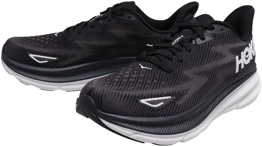 Hoka Men's Clifton 9 Black/White 7 Medium