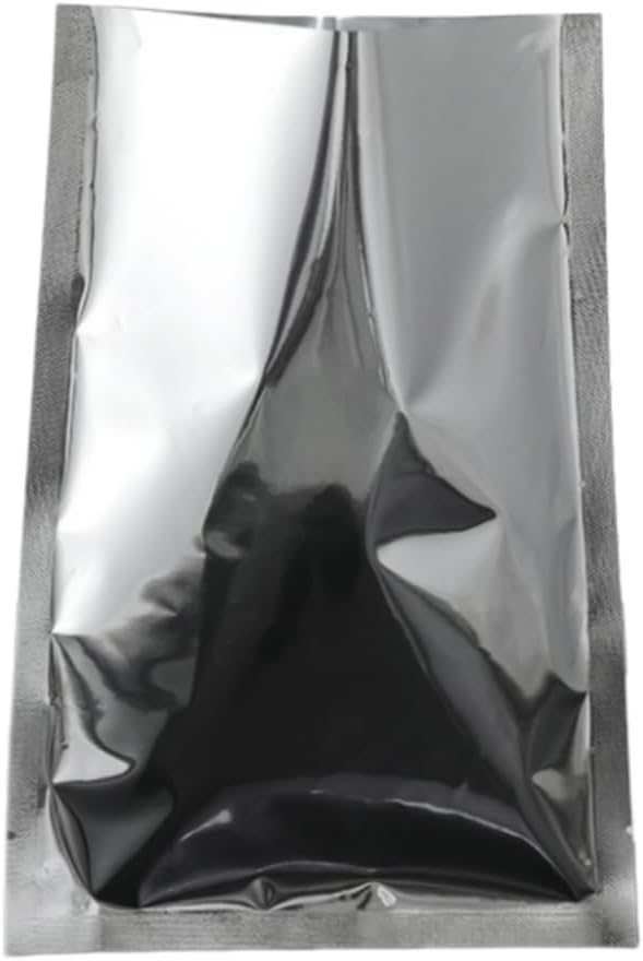 Multi-Size ESD Three-Side Seal Metallized Vacuum Bags, 16C Double-Layer Light-Block Vacuum Pouches (15x20cm,100)