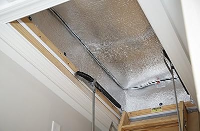 Attic stairway insulator - 25" x 54" x 11" - R-Value of 14.5, Fireproof Attic stairs insulation cover