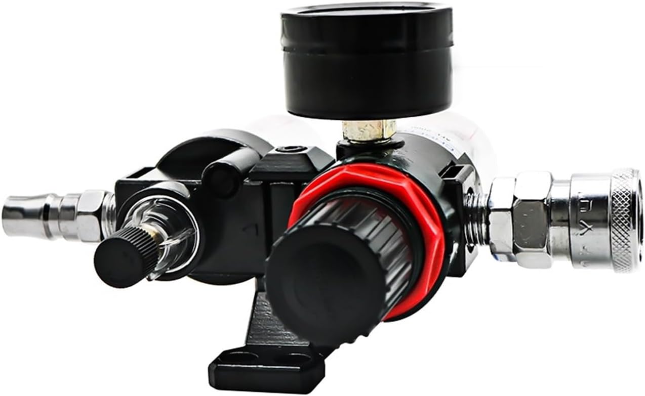 AFC2000 AFR2000 + AL2000 G1/4 air compressor oil and water separator air filter is used to reduce the pressure valve regulator (Color : PC 6mm Fitting)