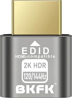HDMI Dummy Plug 4K HDR, Headless Display Adapter,Virtual Monitor EDID Emulator,Supports up to 2K@120/144Hz,1080P@120/144/Hz (2560X1440@120/144HZ-HDR-1P)