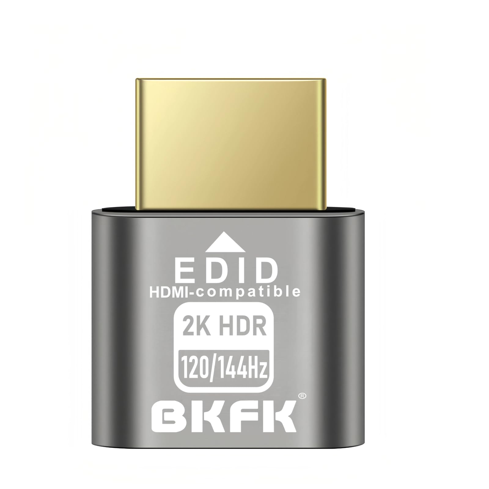 HDMI Dummy Plug 4K HDR, Headless Display Adapter,Virtual Monitor EDID Emulator,Supports up to 2K@120/144Hz,1080P@120/144/Hz (2560X1440@120/144HZ-HDR-1P)