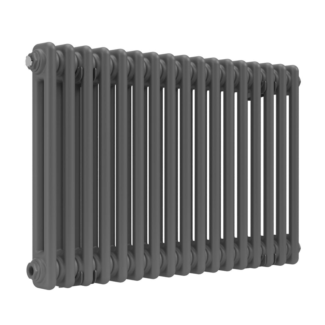 Lux Heat Anthracite Grey Horizontal 2 Column Traditional Radiator 500mm (H) x 785mm (W) โ image 1