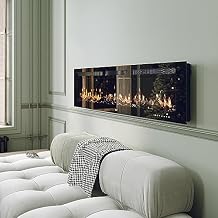 Clihome 72in Electric Fireplace Fire Places Electric Fireplace Inserts Electric Fireplace Heater Fireplace Decor Fireplace Heater with Timer, Remote Control, Adjustable Flame Color 750/1500W