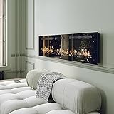 Clihome 72in Electric Fireplace Fire Places Electric Fireplace Inserts Electric Fireplace Heater Fireplace Decor Fireplace Heater with Timer, Remote Control, Adjustable Flame Color 750/1500W