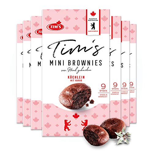 Tim's Mini Brownies 7x 180g I Mini Muffins Original I 9 einzeln verpackte, saftige Cupcakes ohne Konservierungsstoffe I Leckeres Kaffee-Gebäck I Traditionelle kanadische Backwaren Made in Germany