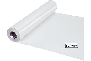 RENLITONG 3D Puff Heat Transfer Vinyl 12"x10ft
