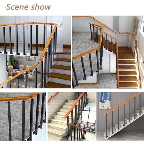 Main courante réglable en métal, rampe d'escalier extérieure orientable - 7