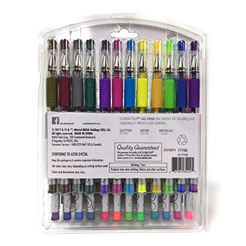 Scribble Stuff Gel Pens Bolígrafos de Tinta Gel Rollerball miniatura 2