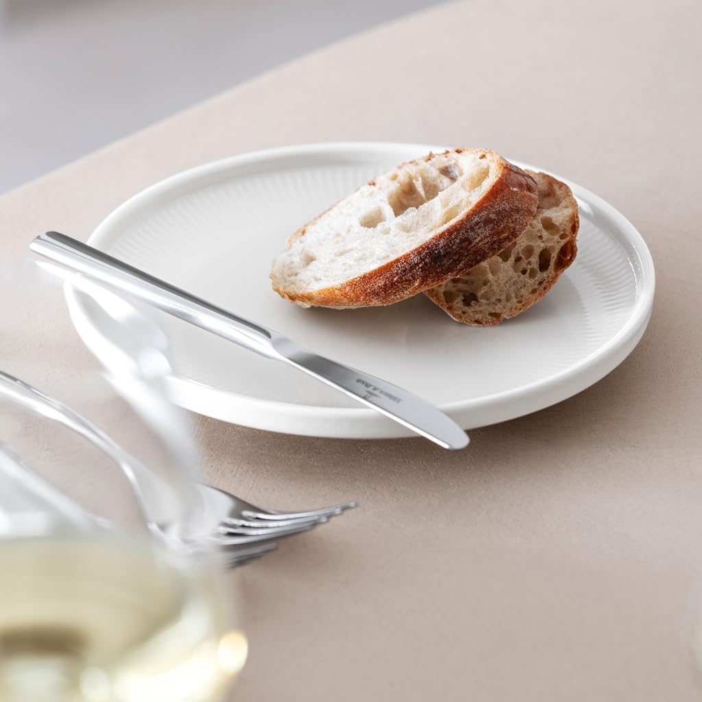 Villeroy & Boch - Afina piatti per il pane in porcellana premium, piccoli piatti, Made in Germany, lavabili in lavastoviglie e a prova di microonde, impilabili, bianchi, set da 6 pezzi