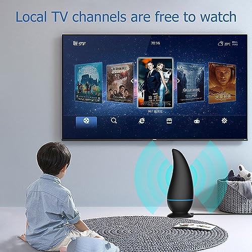 2023 HD Digital TV Antenna Long 400+ Miles Range - Support 4K 8K 1080p Smart TV tv and All Older TV's - Indoor Smart Best Powerful Amplifier Signal Booster - 16.4ft HDTV Cable/AC Adapter